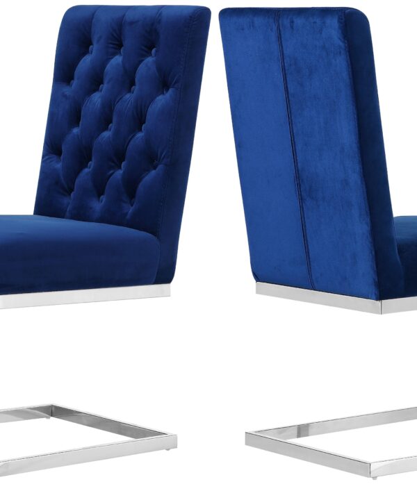 Carlton Navy Velvet Dining Chair - Luxe Home Furnishings (Jersey City, NJ)