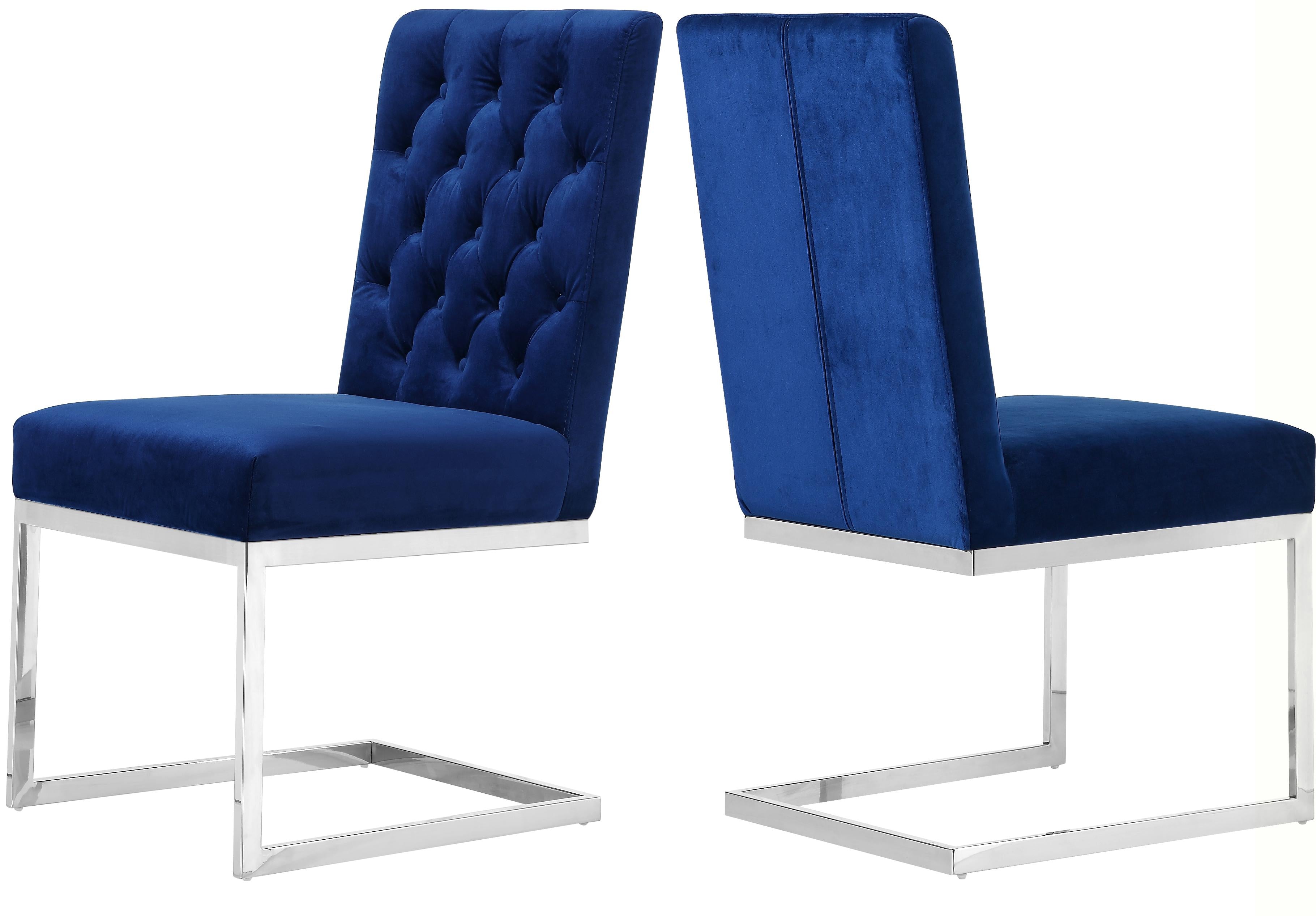 Carlton Navy Velvet Dining Chair - Luxe Home Furnishings (Jersey City, NJ)