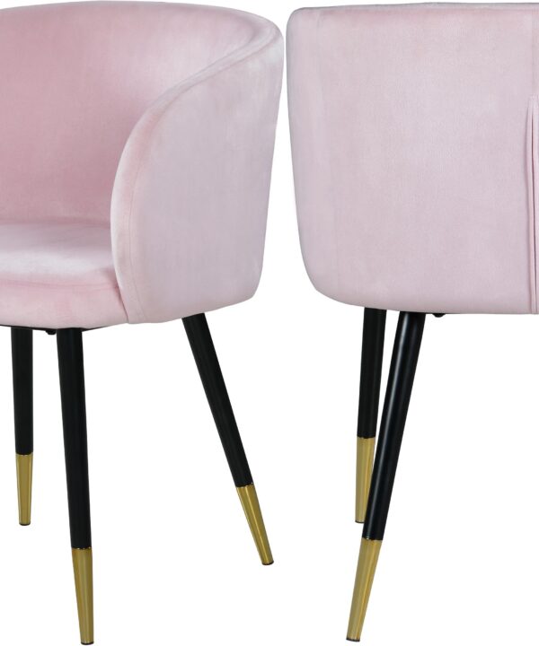 Louise Pink Velvet Dining Chair - Luxe Home Furnishings (Jersey City, NJ)