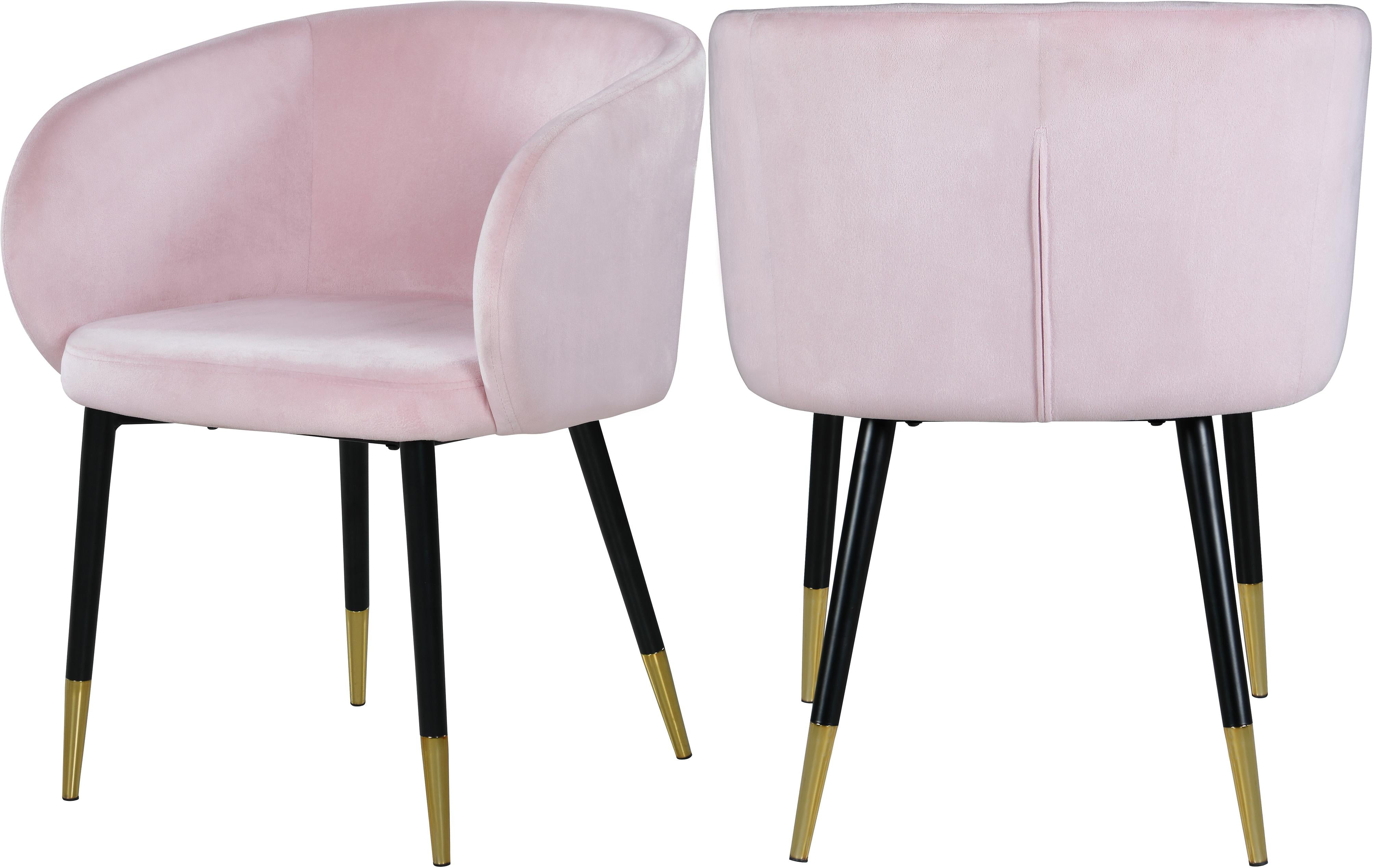 Louise Pink Velvet Dining Chair - Luxe Home Furnishings (Jersey City, NJ)
