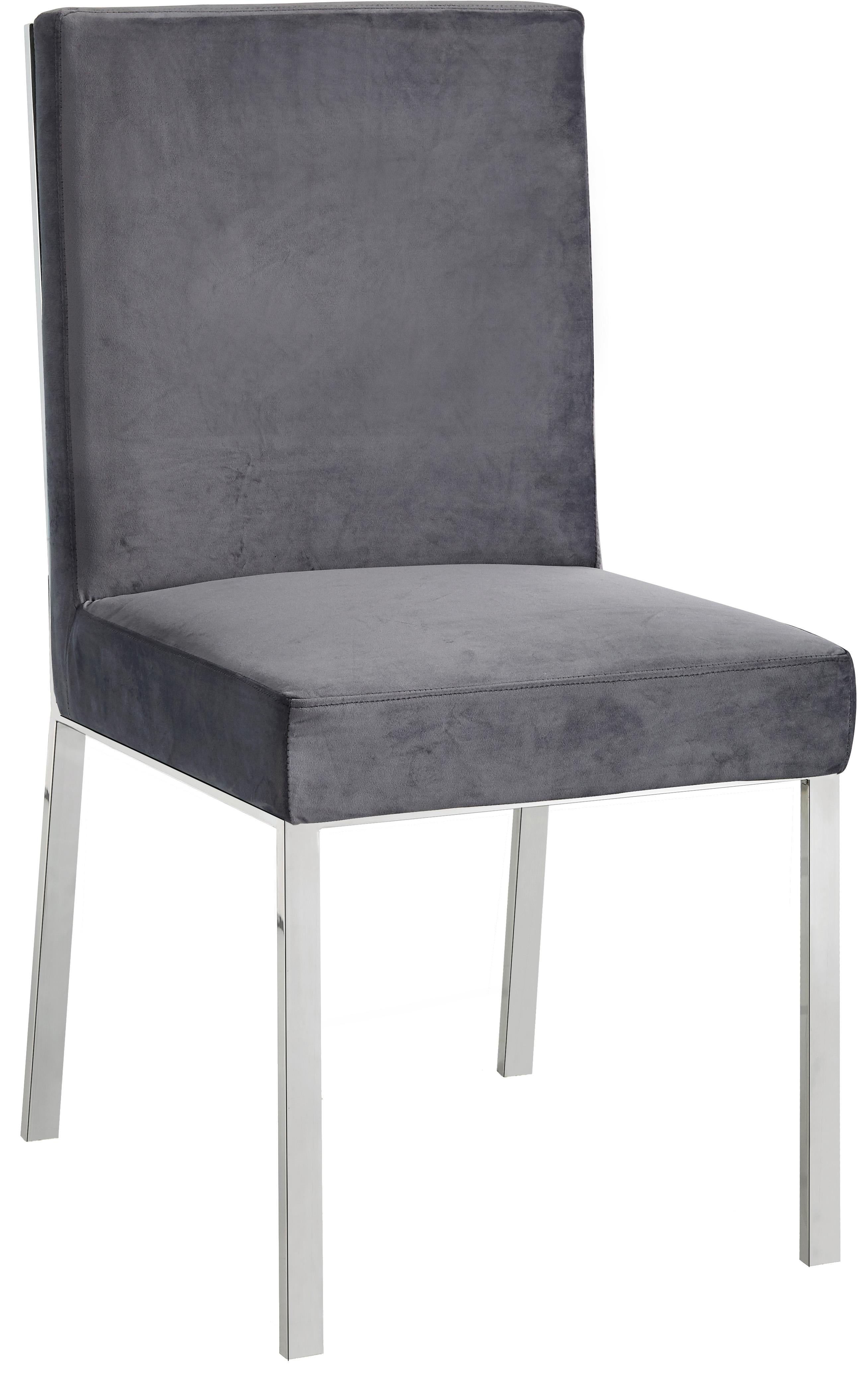 Opal Grey Velvet Dining Chair - Luxe Home Furnishings (Jersey City, NJ)