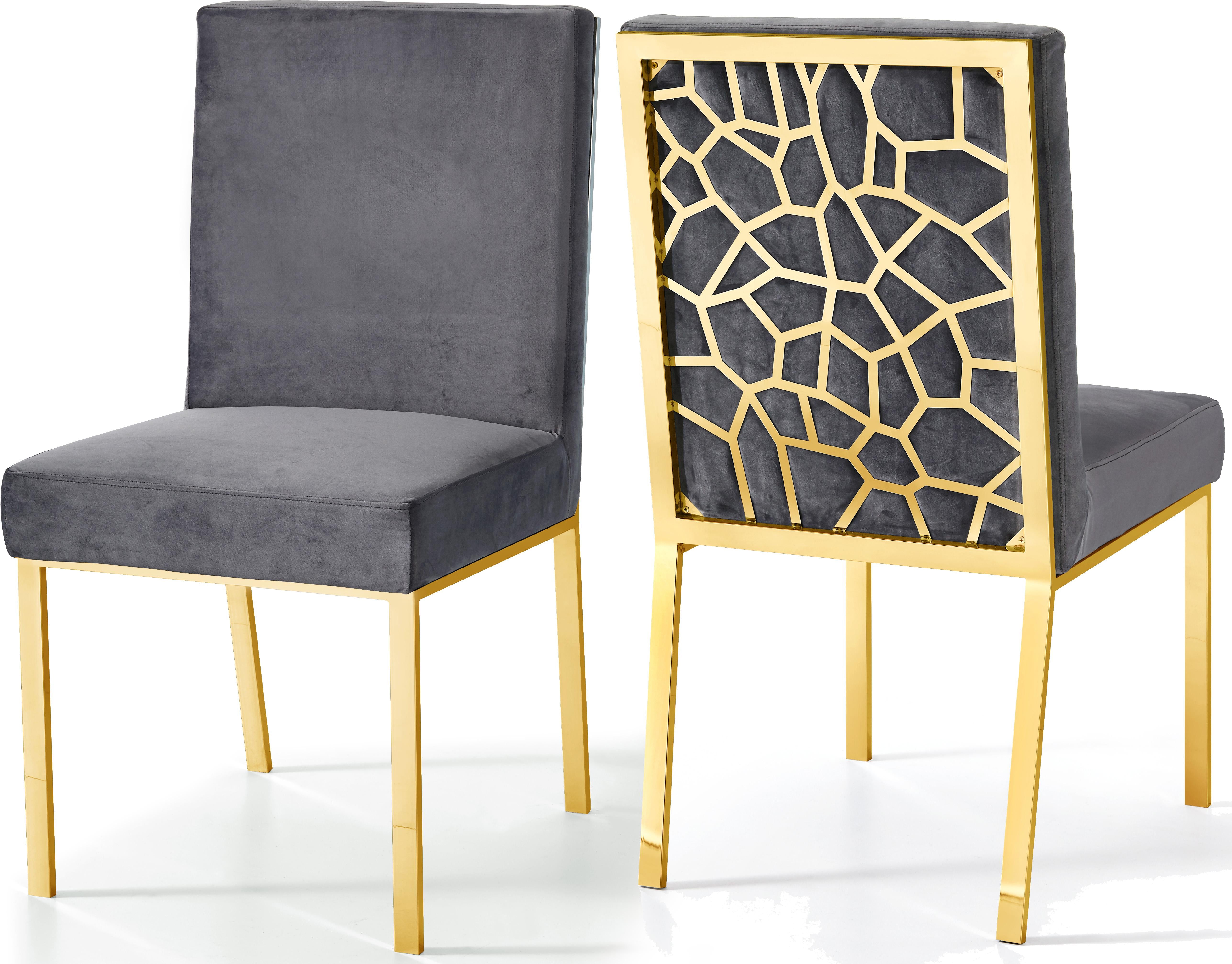 Opal Grey Velvet Dining Chair - Luxe Home Furnishings (Jersey City, NJ)