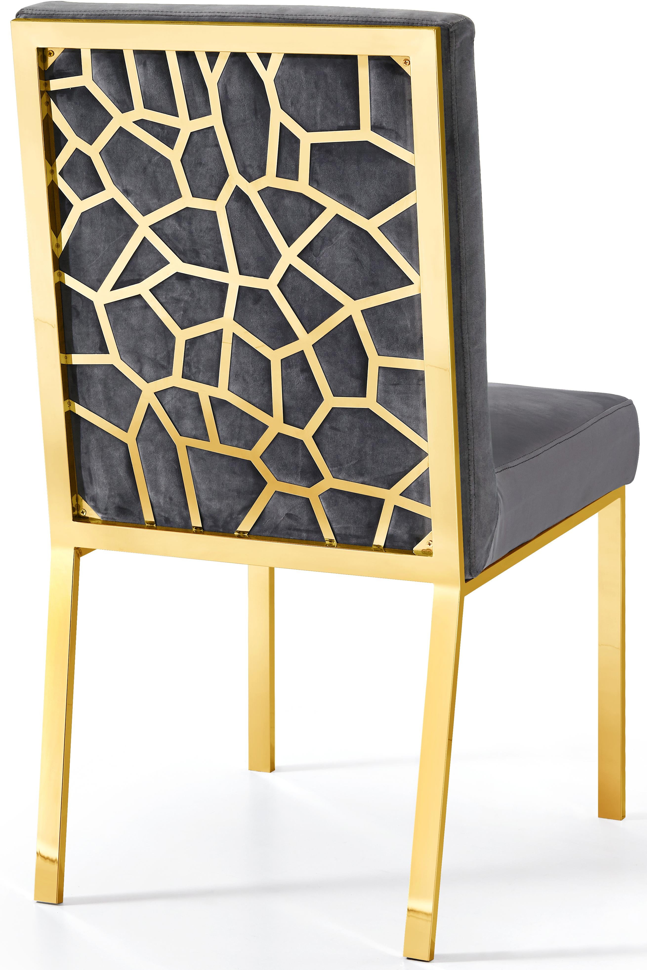 Opal Grey Velvet Dining Chair - Luxe Home Furnishings (Jersey City, NJ)
