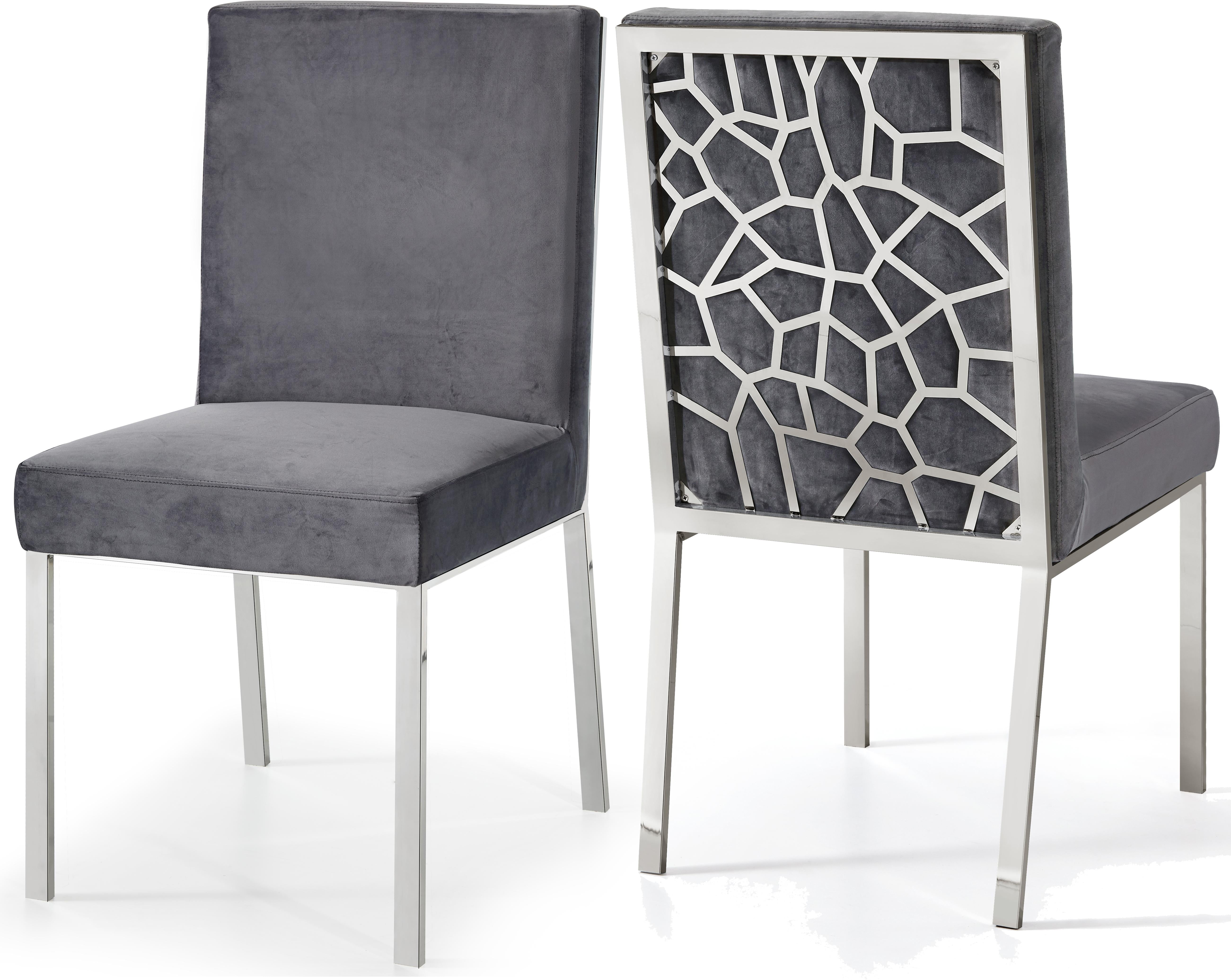 Opal Grey Velvet Dining Chair - Luxe Home Furnishings (Jersey City, NJ)