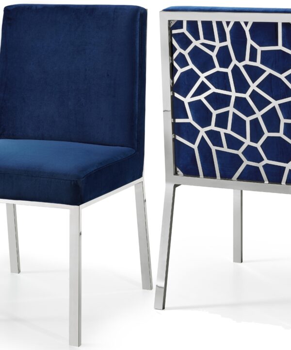 Opal Navy Velvet Dining Chair - Luxe Home Furnishings (Jersey City, NJ)