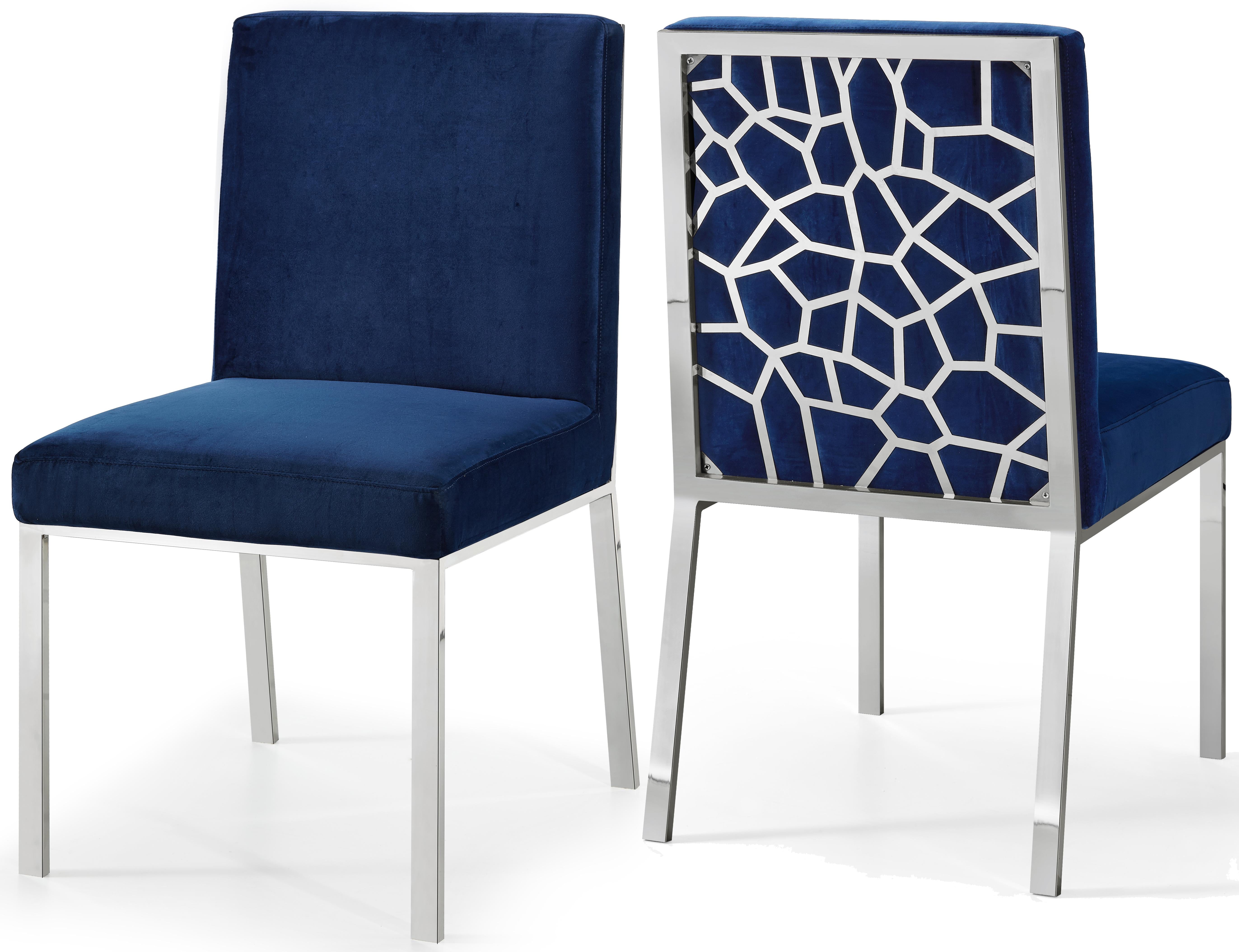 Opal Navy Velvet Dining Chair - Luxe Home Furnishings (Jersey City, NJ)