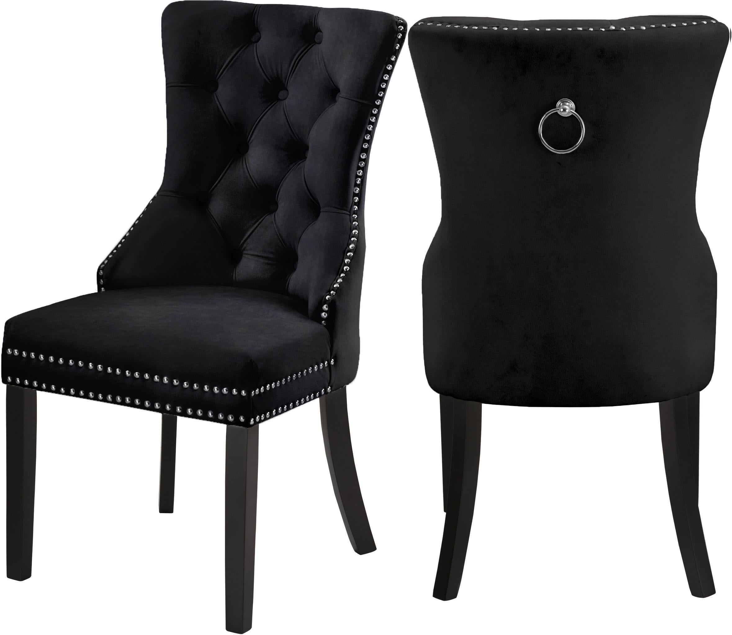 Nikki Black Velvet Dining Chair - Luxe Home Furnishings (Jersey City, NJ)