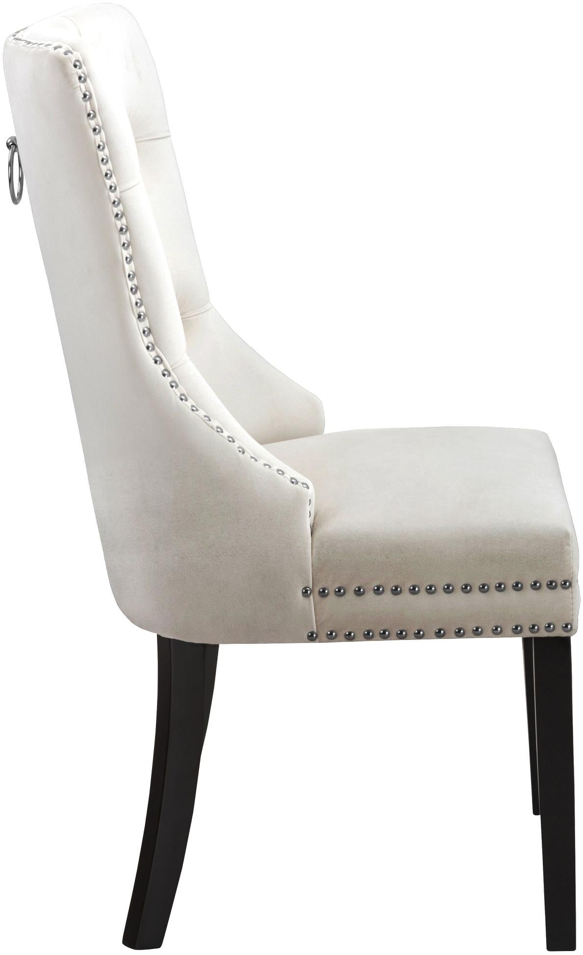 Nikki Cream Velvet Dining Chair - Luxe Home Furnishings (Jersey City, NJ)