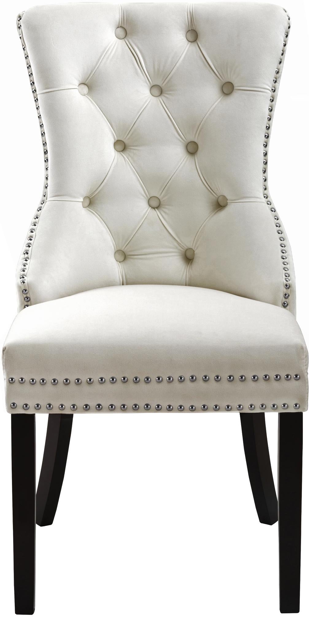 Nikki Cream Velvet Dining Chair - Luxe Home Furnishings (Jersey City, NJ)