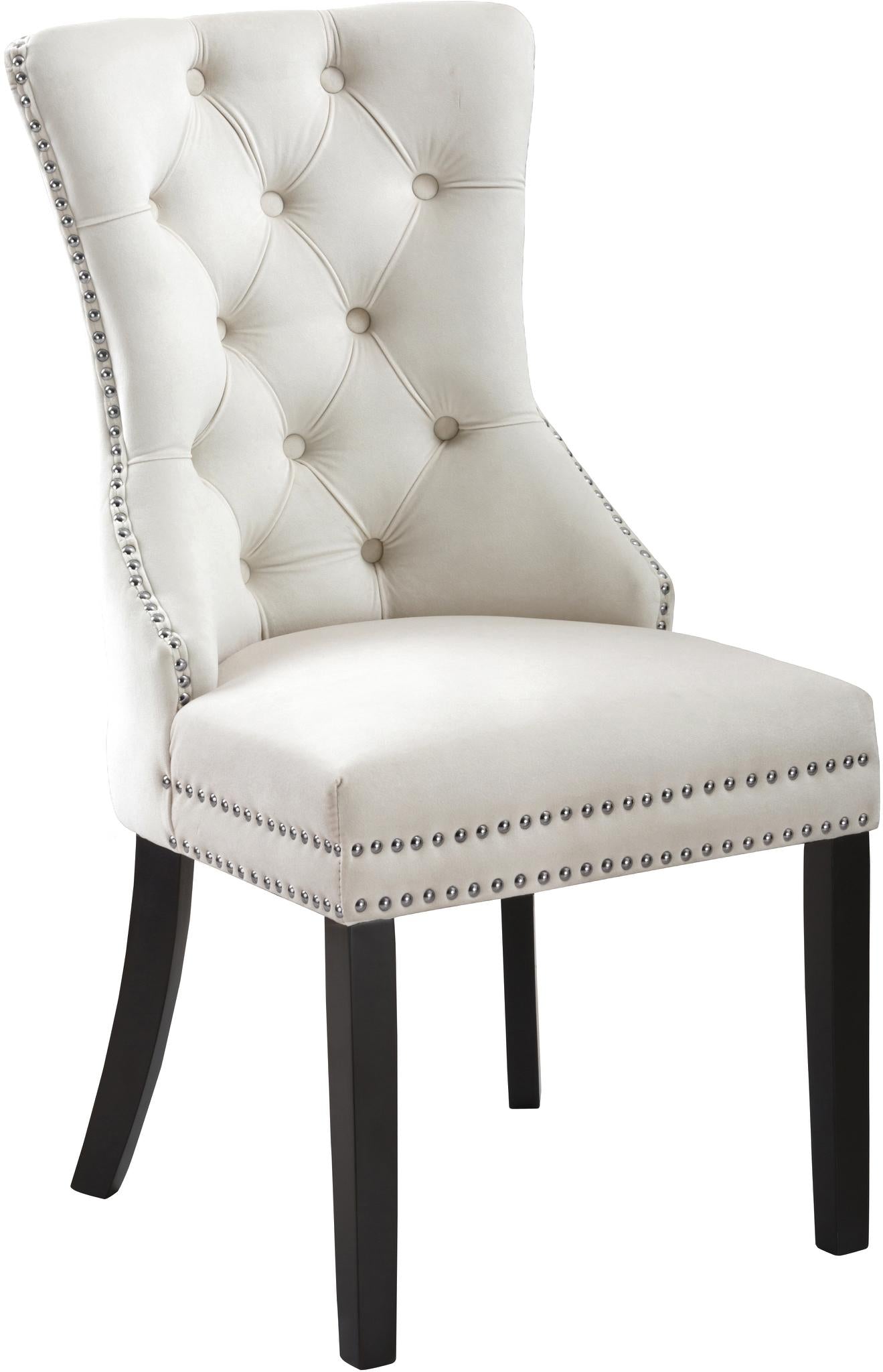 Nikki Cream Velvet Dining Chair - Luxe Home Furnishings (Jersey City, NJ)