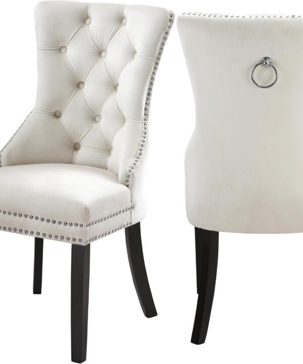 Nikki Cream Velvet Dining Chair - Luxe Home Furnishings (Jersey City, NJ)