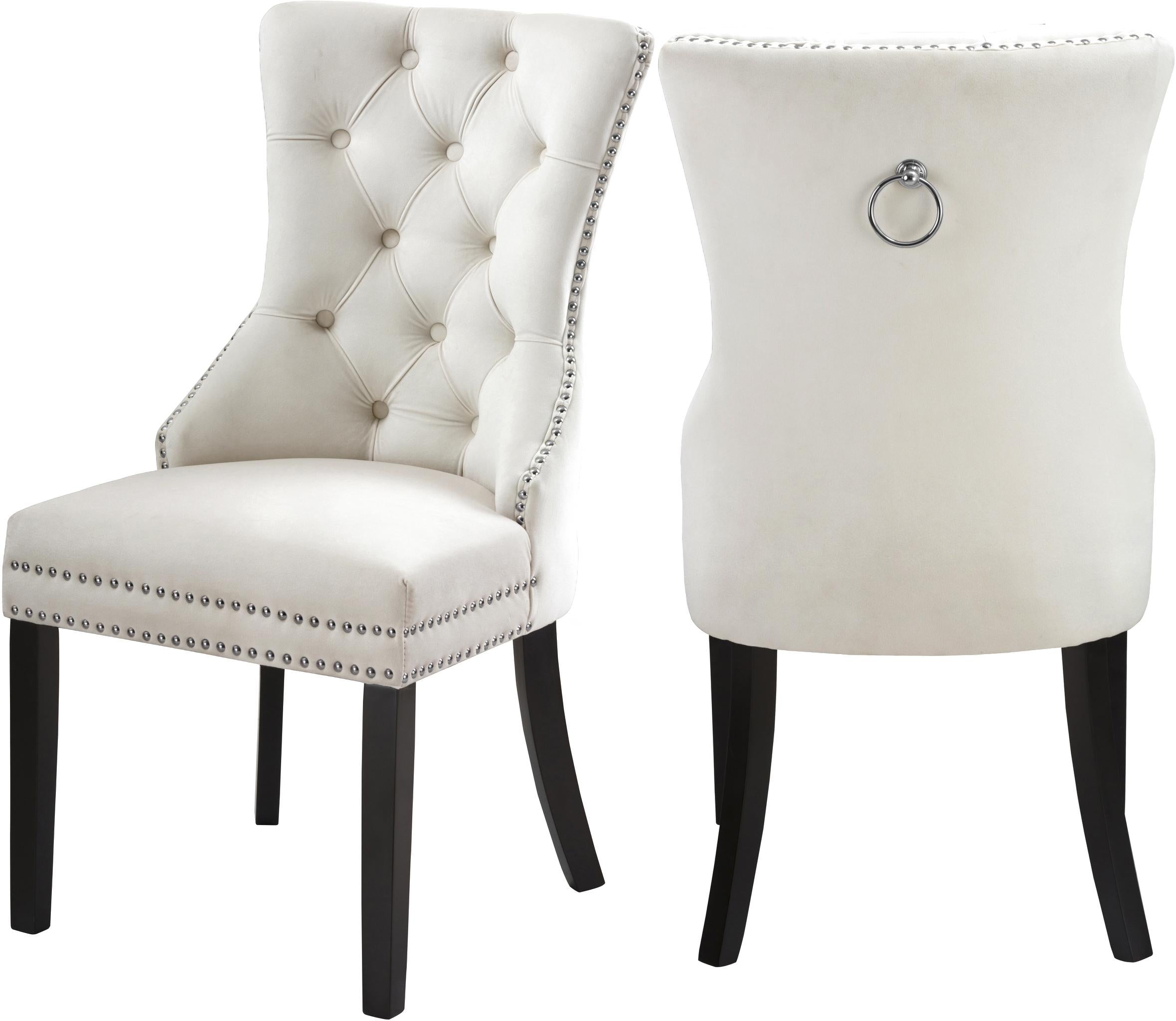 Nikki Cream Velvet Dining Chair - Luxe Home Furnishings (Jersey City, NJ)