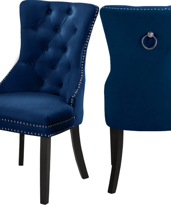Nikki Navy Velvet Dining Chair - Luxe Home Furnishings (Jersey City, NJ)