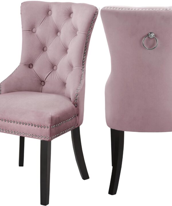 Nikki Pink Velvet Dining Chair - Luxe Home Furnishings (Jersey City, NJ)
