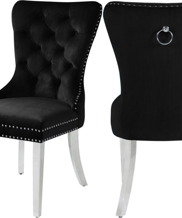 Carmen Black Velvet Dining Chair - Luxe Home Furnishings (Jersey City, NJ)