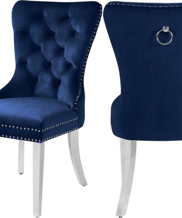 Carmen Navy Velvet Dining Chair - Luxe Home Furnishings (Jersey City, NJ)