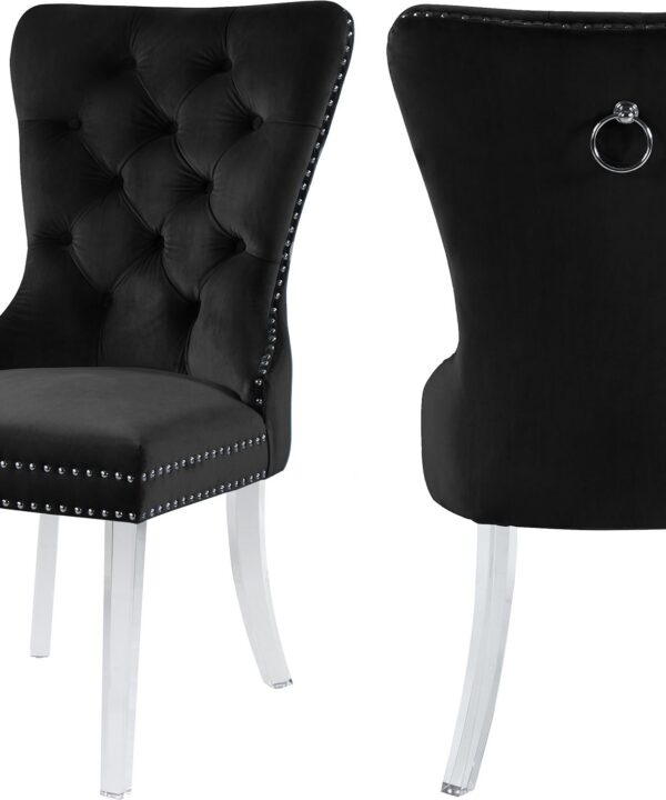 Miley Black Velvet Dining Chair - Luxe Home Furnishings (Jersey City, NJ)