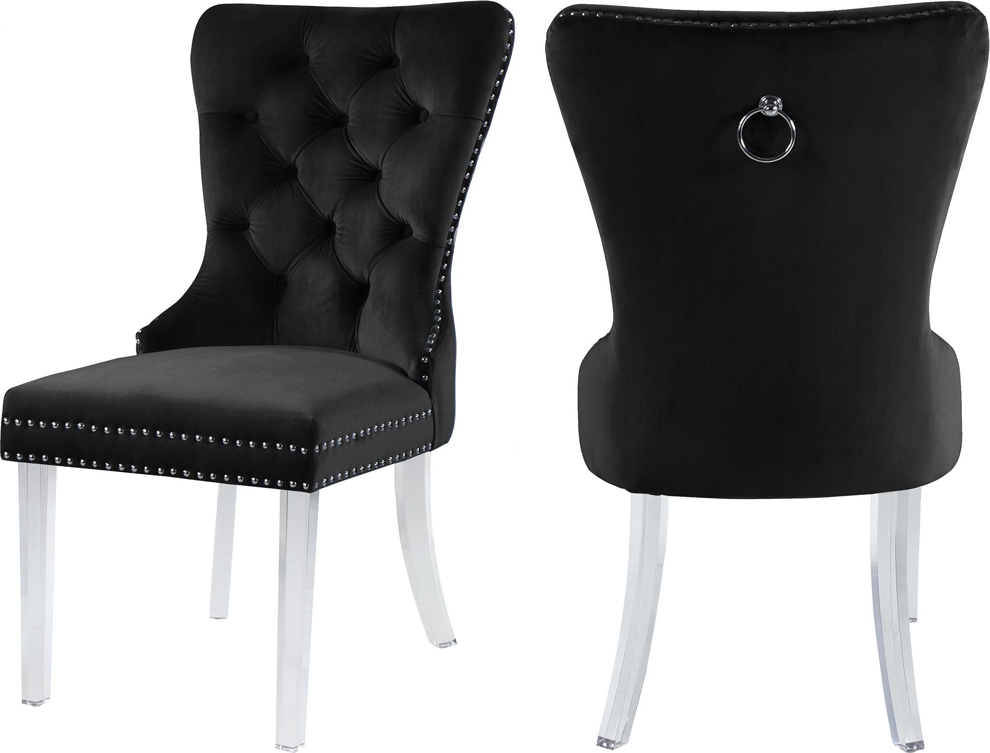 Miley Black Velvet Dining Chair - Luxe Home Furnishings (Jersey City, NJ)
