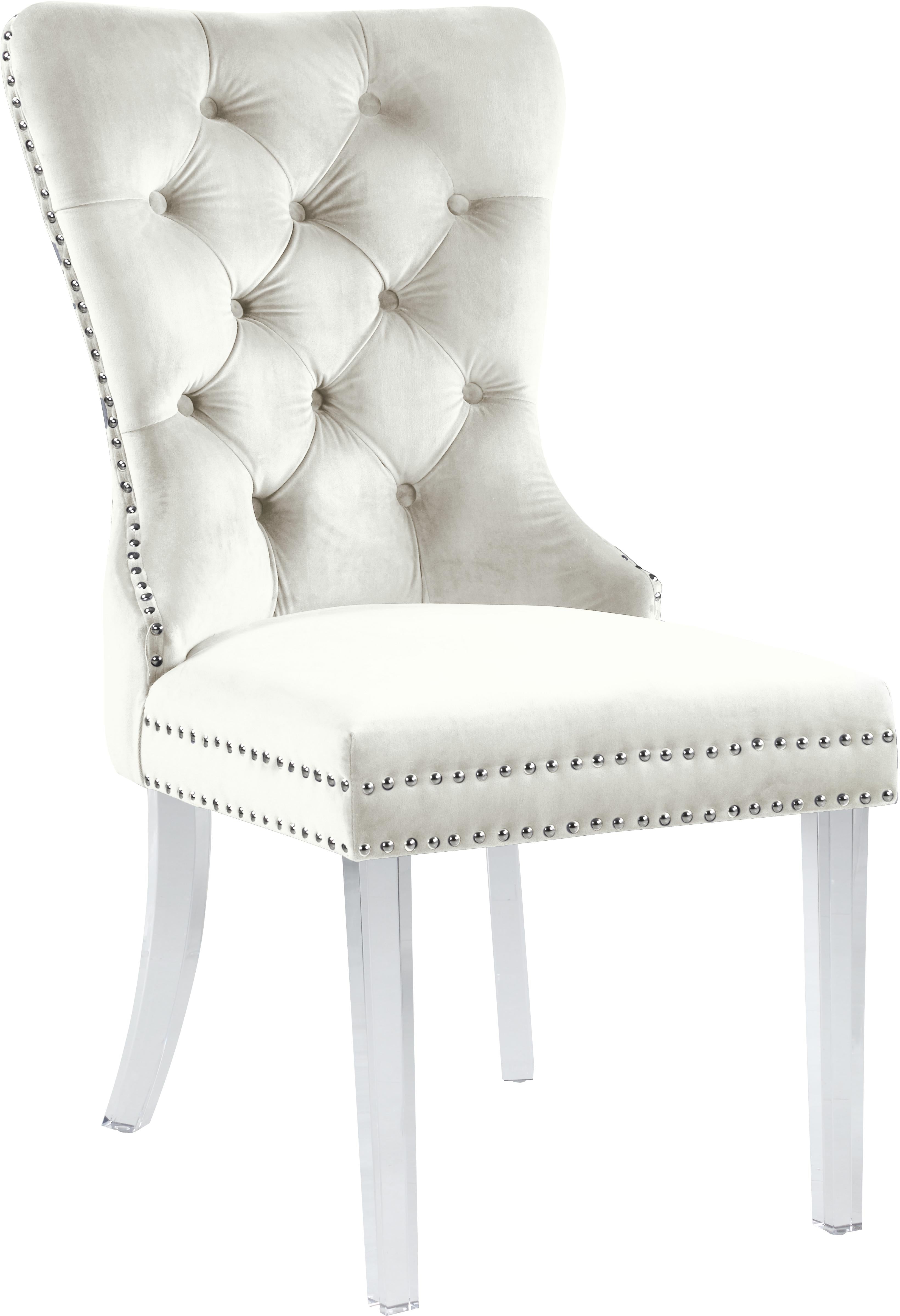 Miley Cream Velvet Dining Chair - Luxe Home Furnishings (Jersey City, NJ)