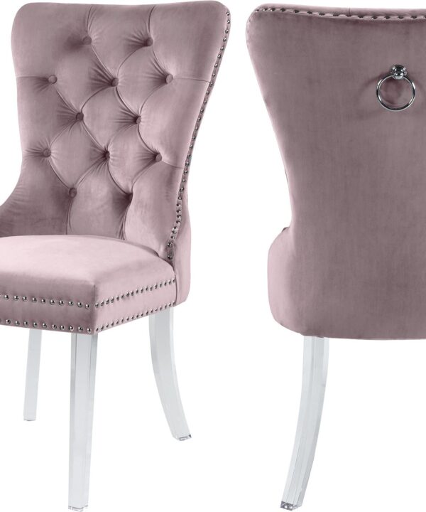 Miley Pink Velvet Dining Chair - Luxe Home Furnishings (Jersey City, NJ)
