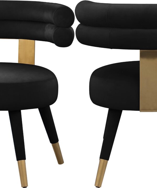 Fitzroy Black Velvet Dining Chair - Luxe Home Furnishings (Jersey City, NJ)