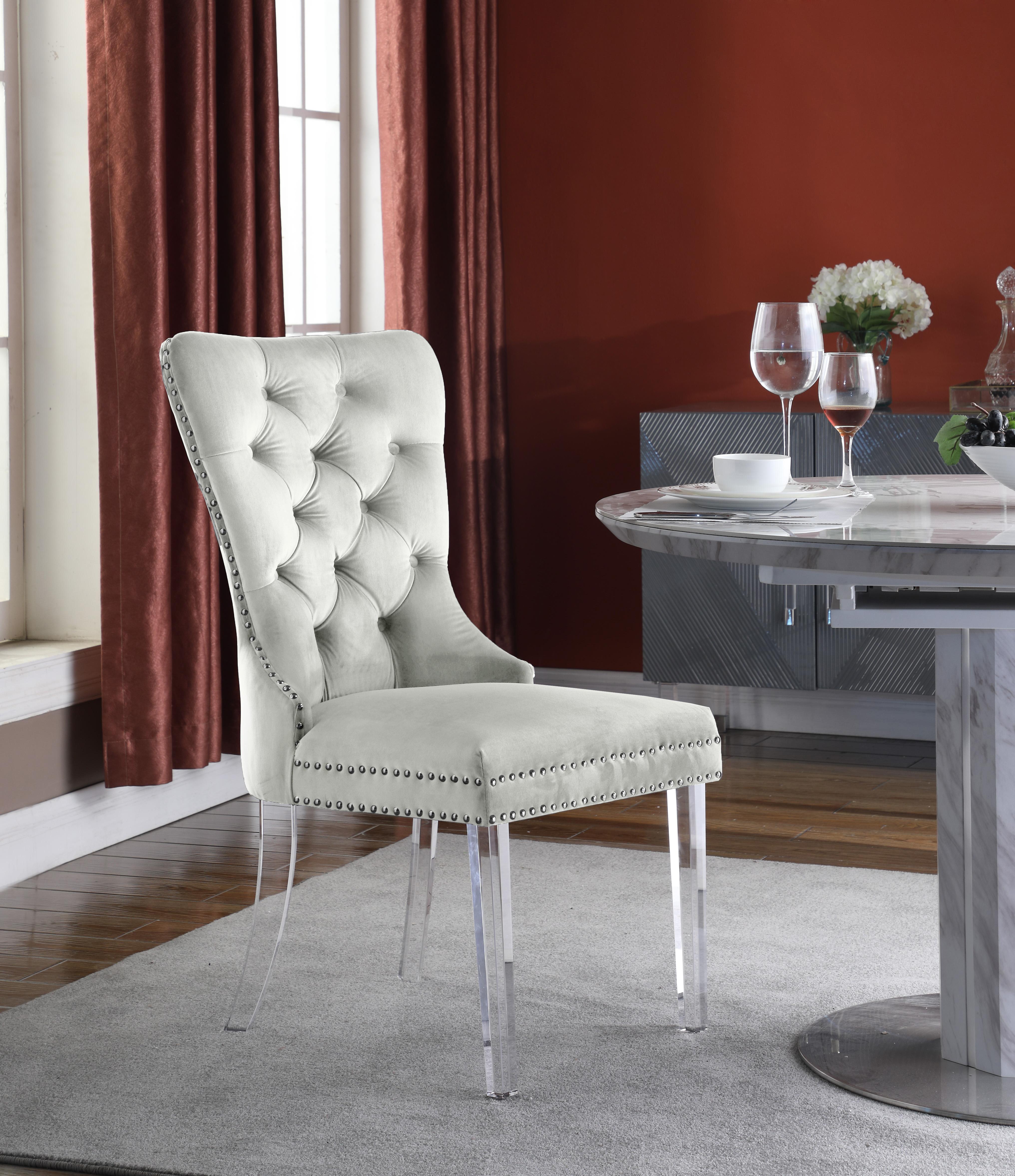 Miley Cream Velvet Dining Chair - Luxe Home Furnishings (Jersey City, NJ)