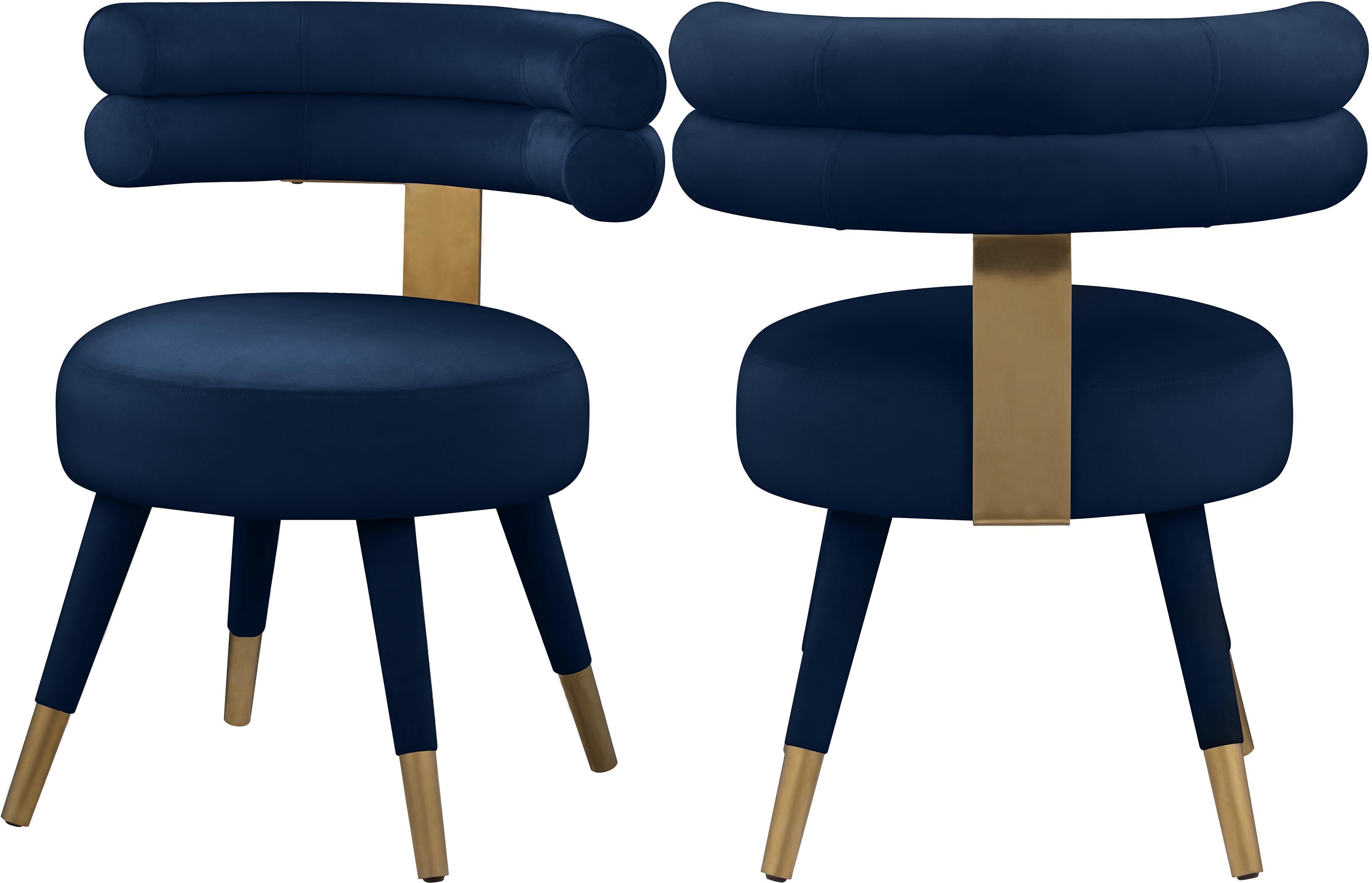 Fitzroy Navy Velvet Dining Chair - Luxe Home Furnishings (Jersey City, NJ)