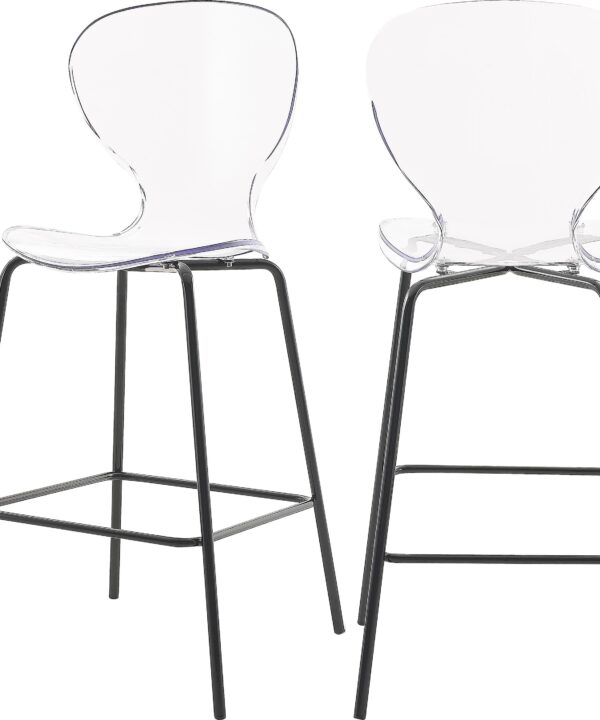 Clarion Matte Black Stool - Luxe Home Furnishings (Jersey City, NJ)