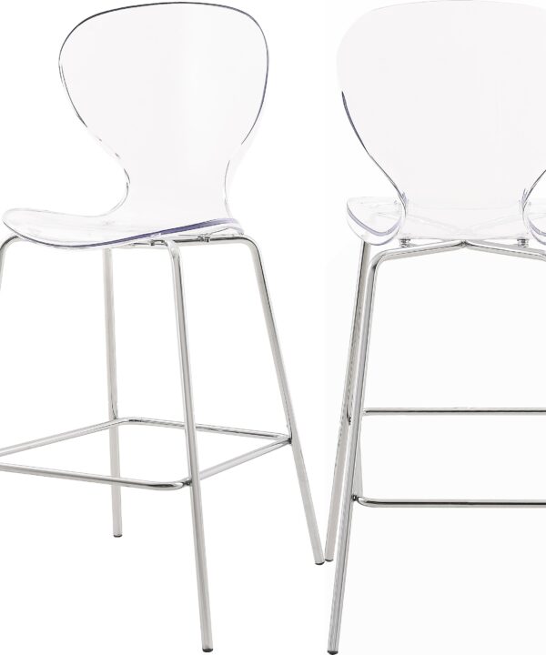 Clarion Chrome Stool - Luxe Home Furnishings (Jersey City, NJ)
