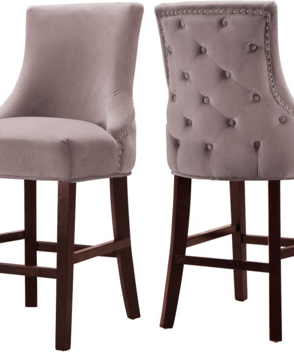 Hannah Pink Velvet Stool