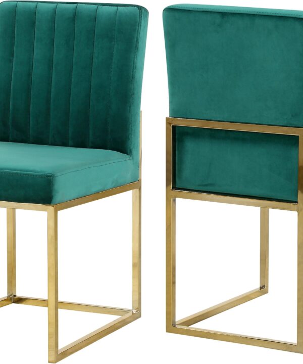 Giselle Green Velvet Dining Chair