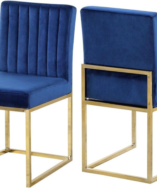 Giselle Navy Velvet Dining Chair