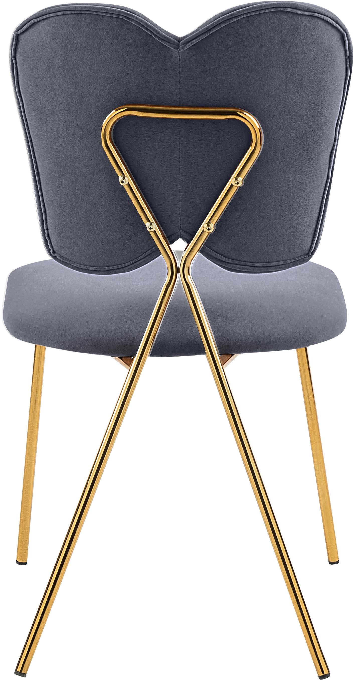 Angel Grey Velvet Dining Chair - Luxe Home Furnishings (Jersey City, NJ)