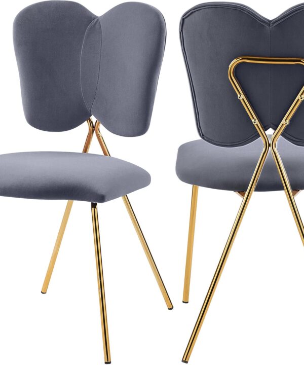 Angel Grey Velvet Dining Chair - Luxe Home Furnishings (Jersey City, NJ)