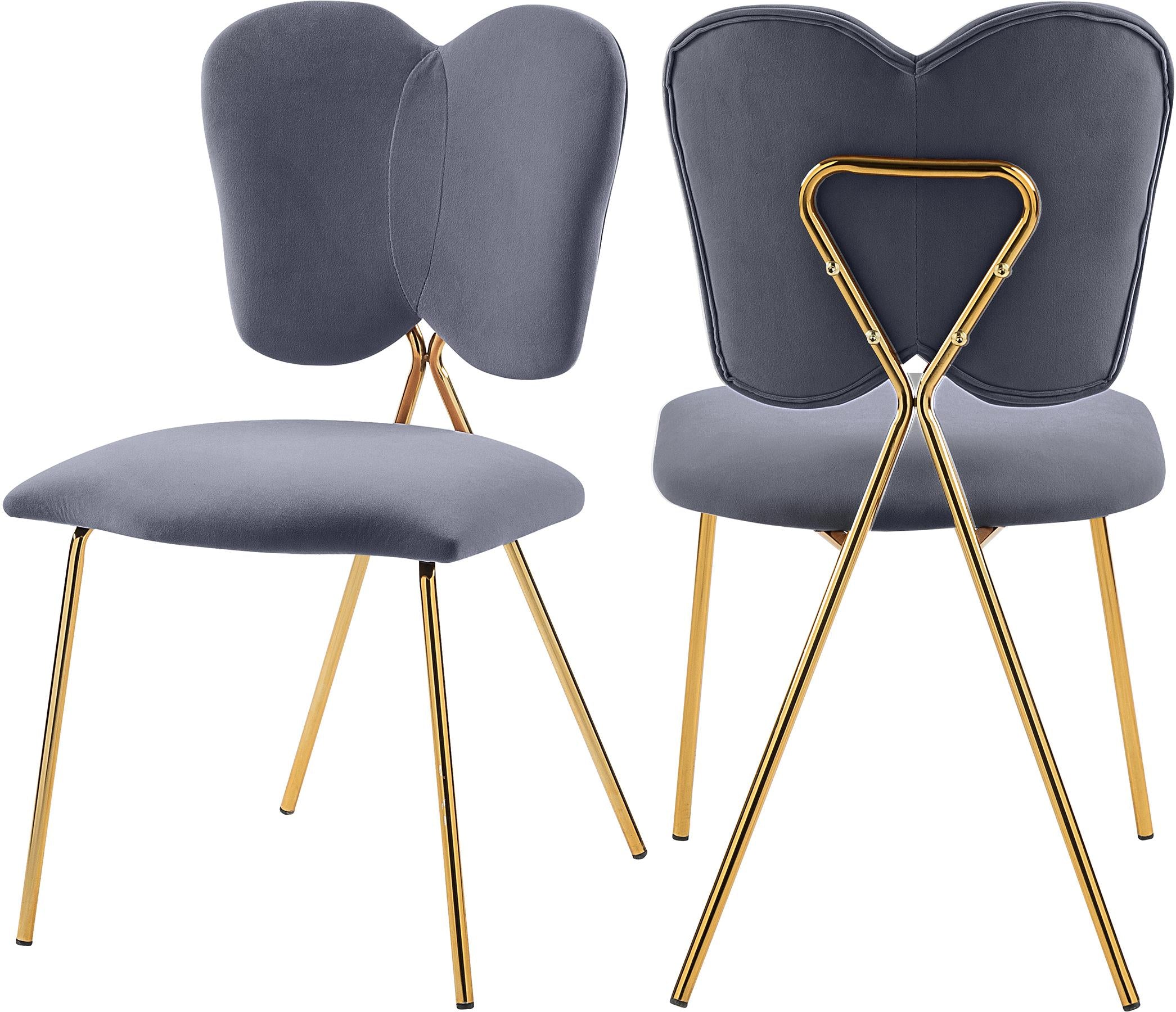 Angel Grey Velvet Dining Chair - Luxe Home Furnishings (Jersey City, NJ)