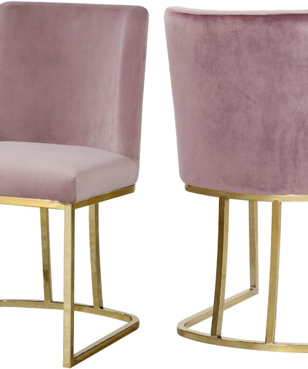 Heidi Pink Velvet Dining Chair