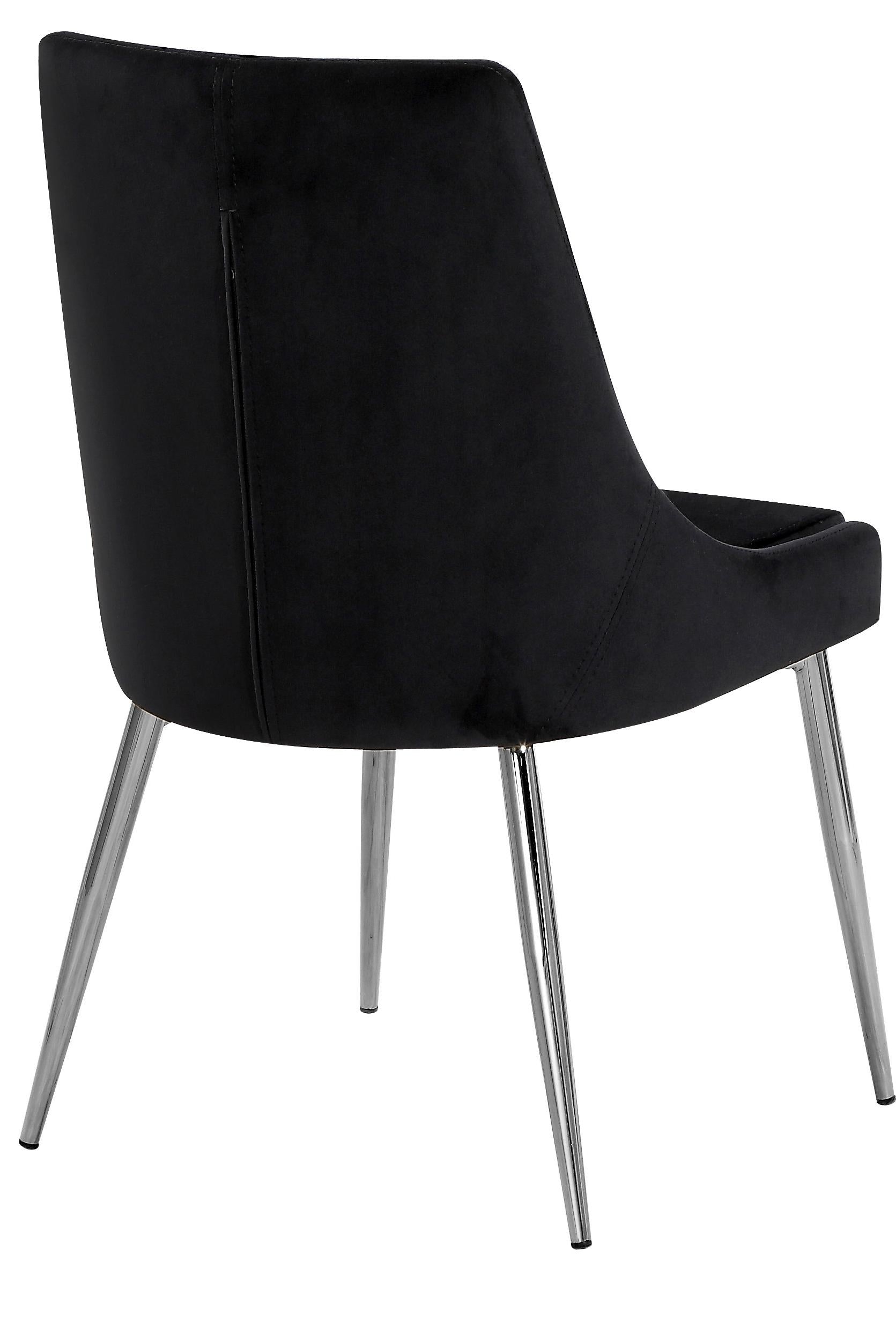 Karina Black Velvet Dining Chair - Image 7