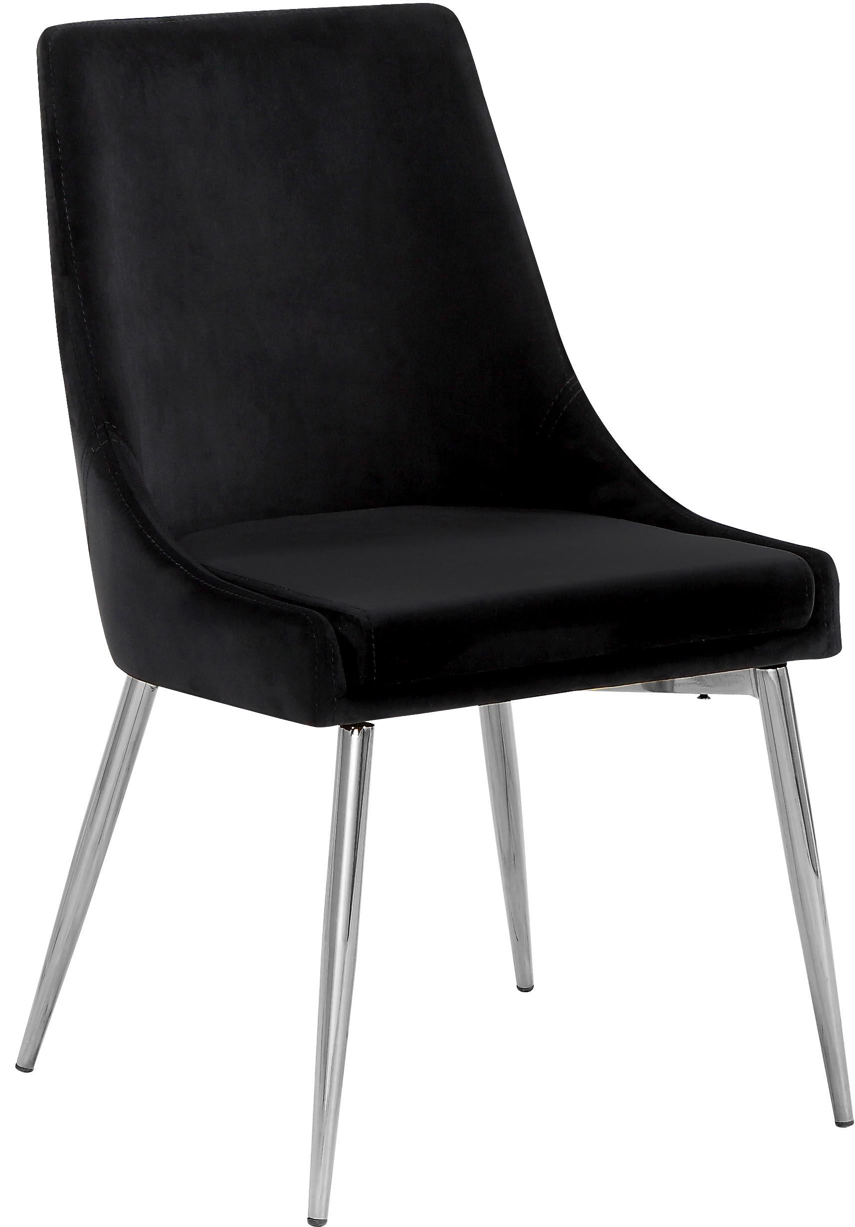 Karina Black Velvet Dining Chair - Image 8