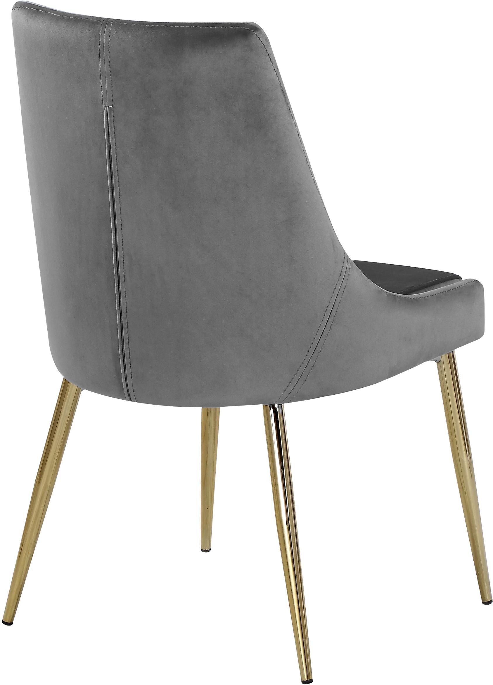Karina Grey Velvet Dining Chair - Image 2
