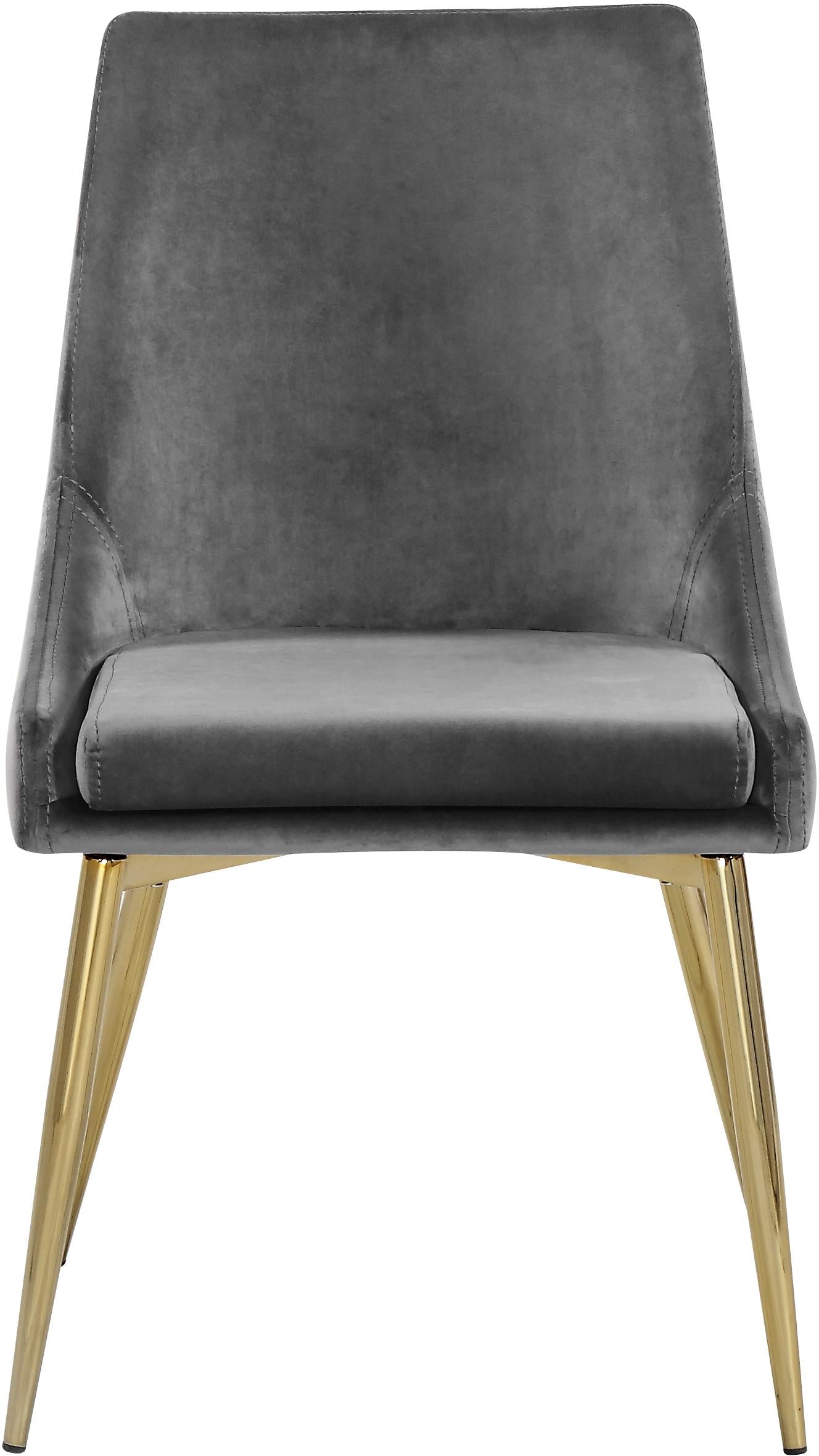 Karina Grey Velvet Dining Chair - Image 4