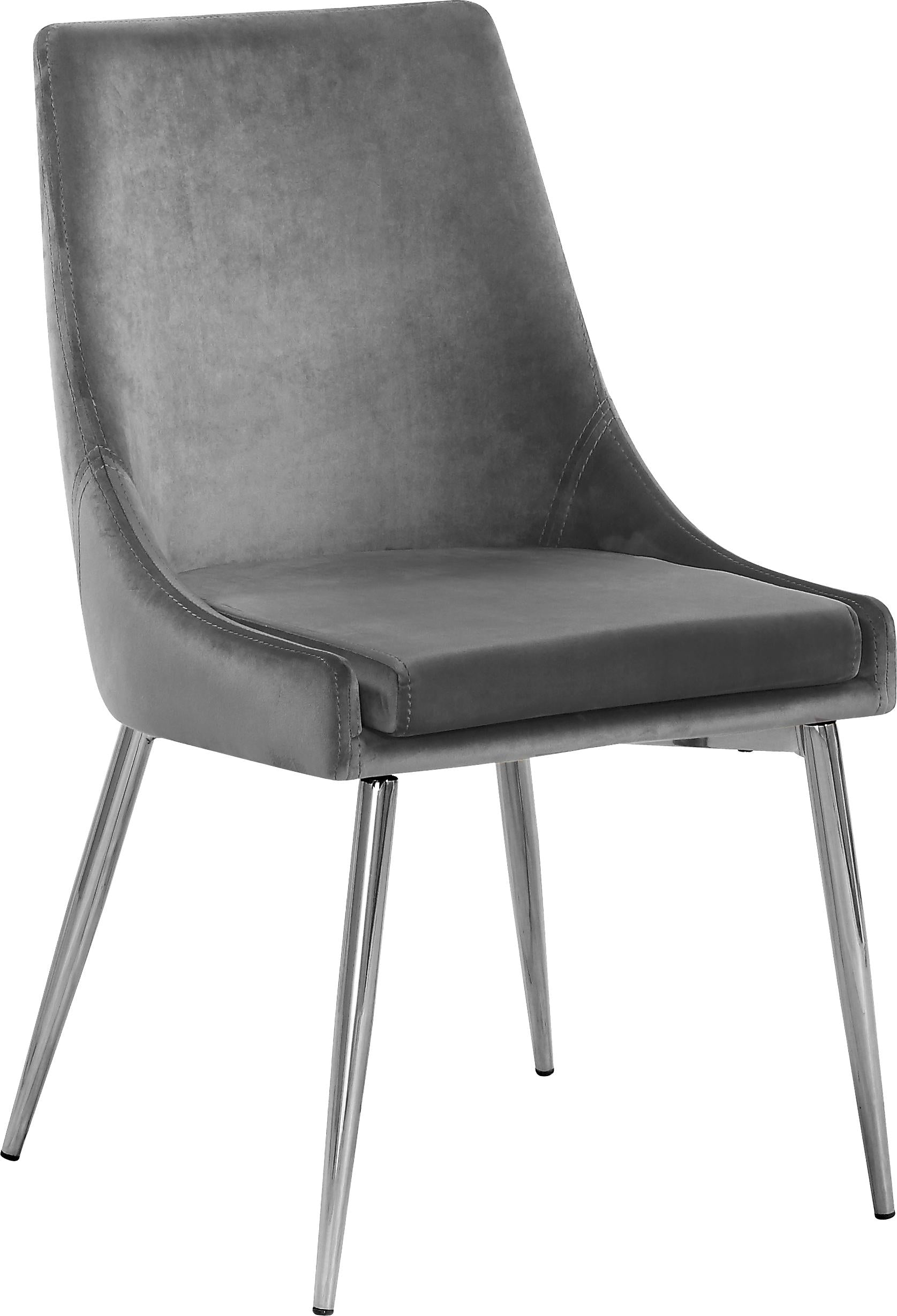 Karina Grey Velvet Dining Chair - Image 8