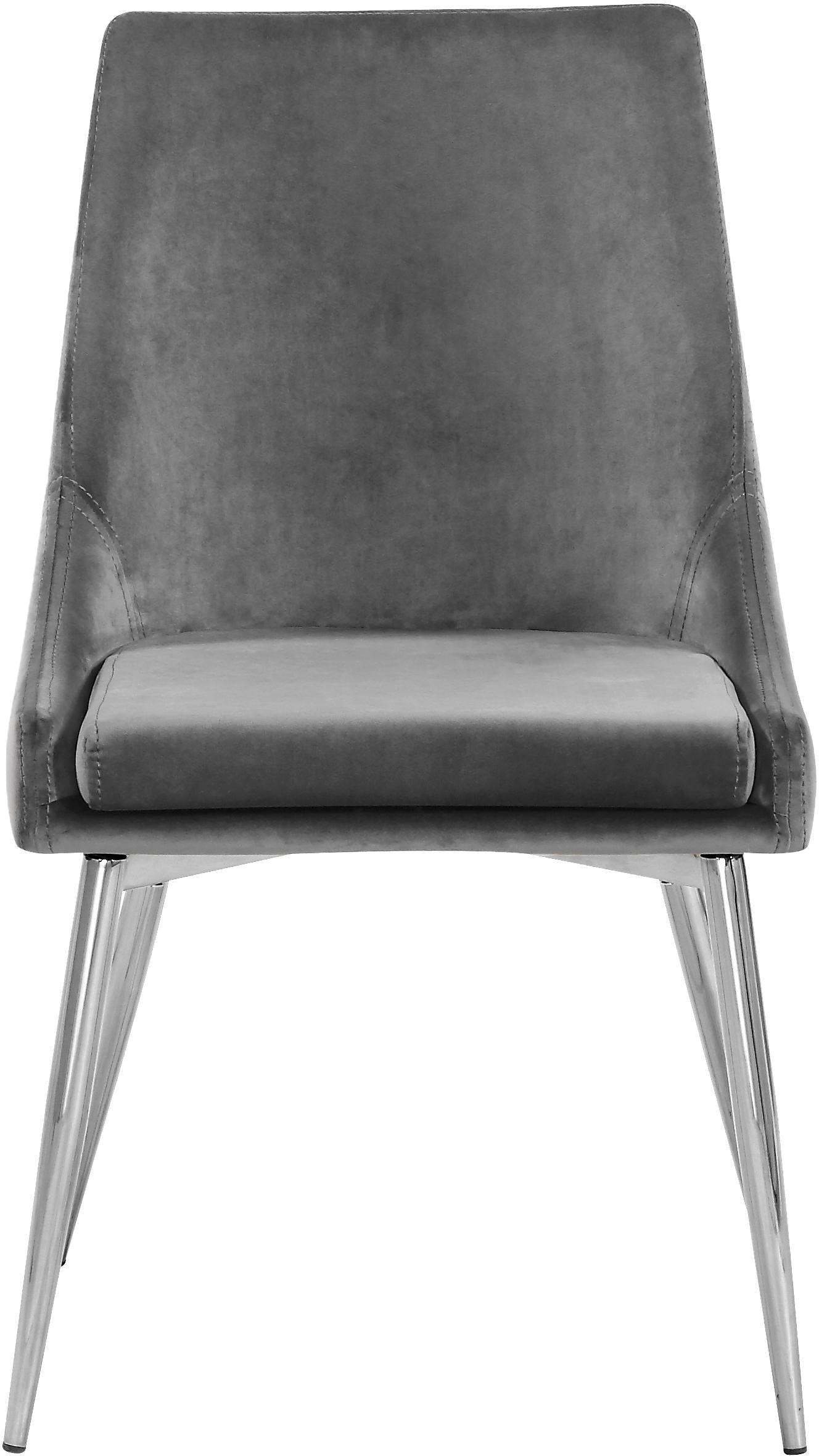 Karina Grey Velvet Dining Chair - Image 9