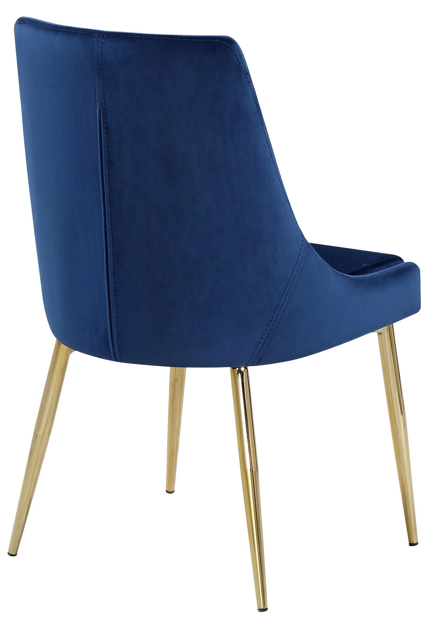 Karina Navy Velvet Dining Chair - Image 2
