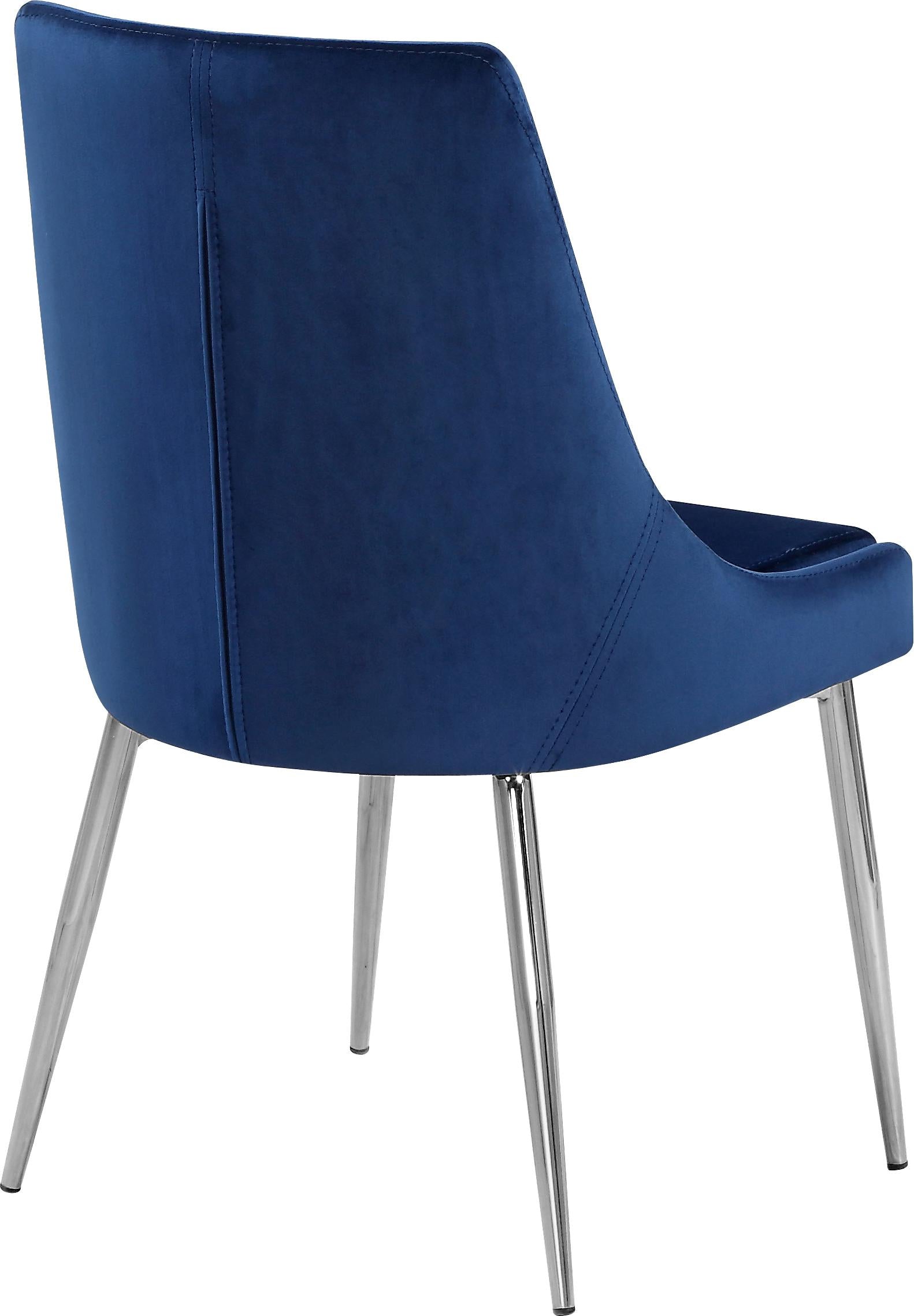 Karina Navy Velvet Dining Chair - Image 7