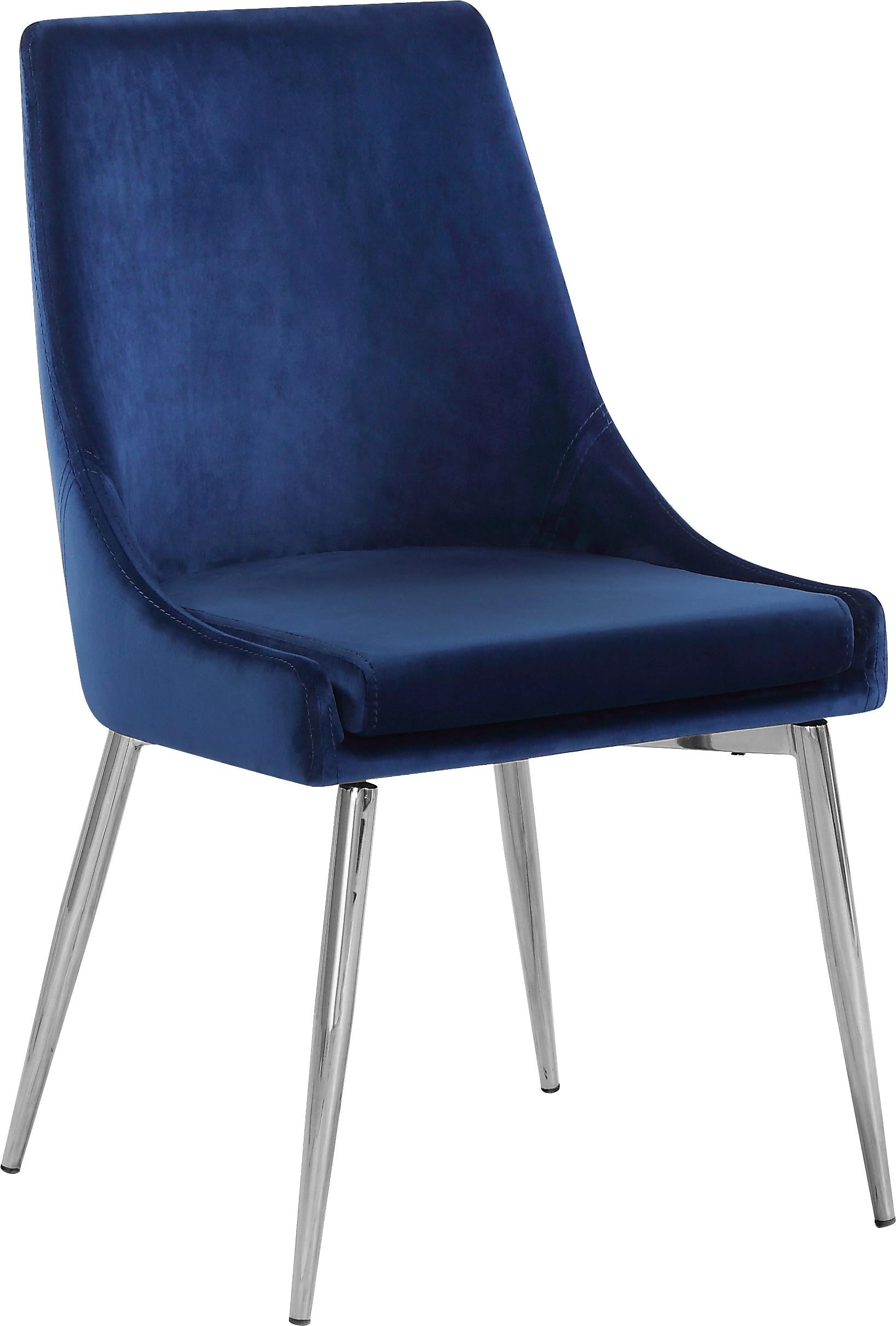 Karina Navy Velvet Dining Chair - Image 8