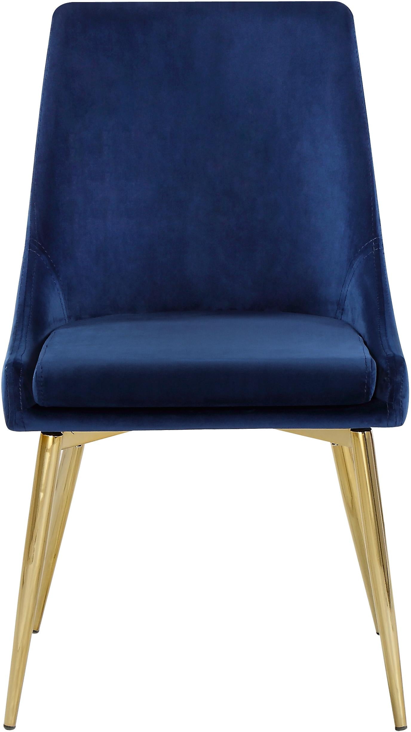 Karina Navy Velvet Dining Chair - Image 4