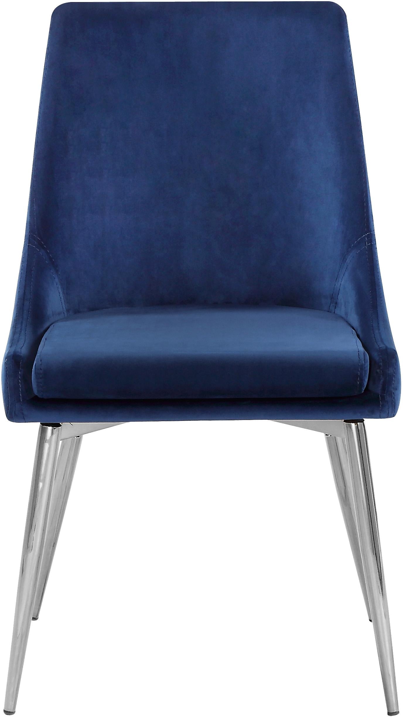 Karina Navy Velvet Dining Chair - Image 9
