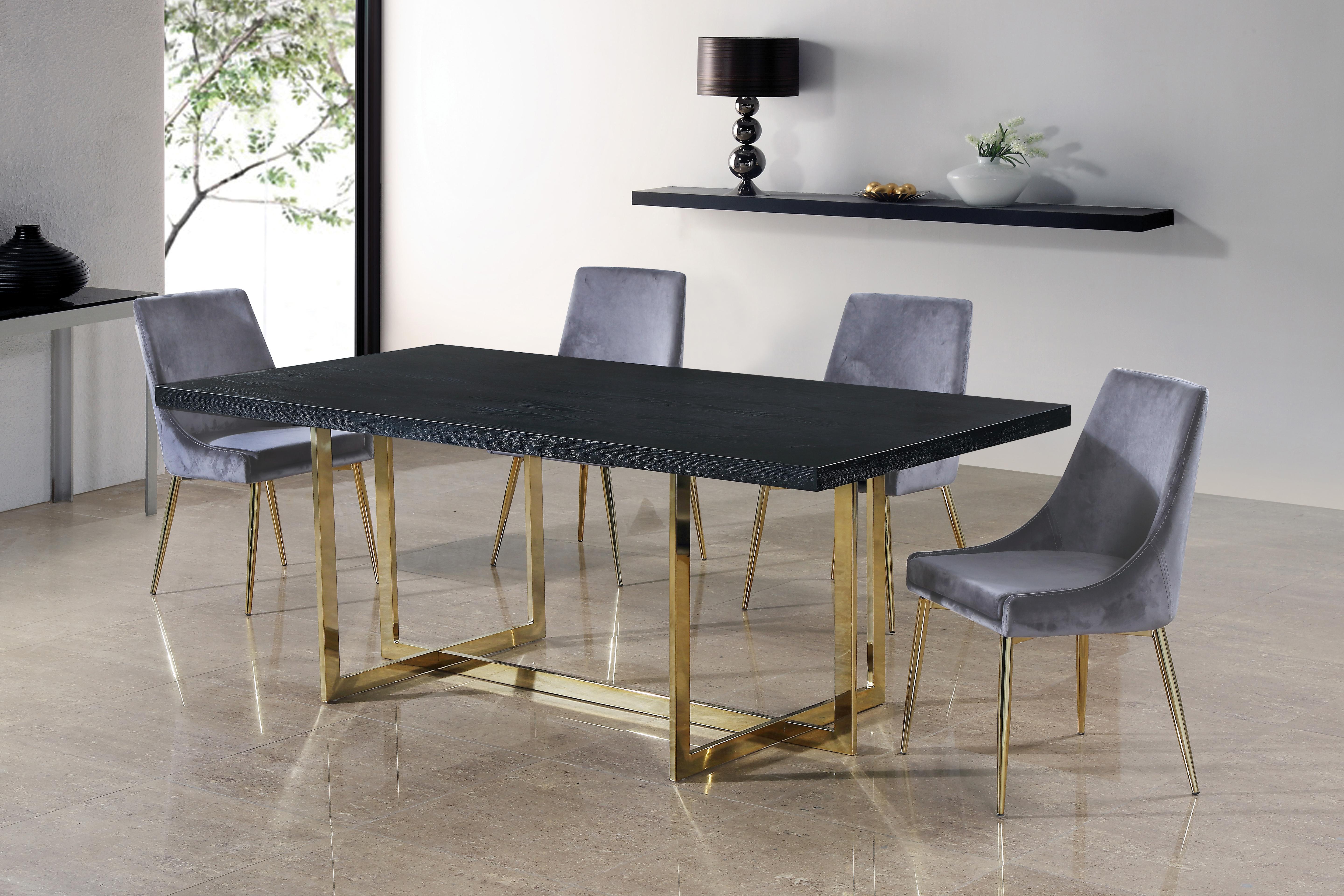 Karina Grey Velvet Dining Chair - Image 5