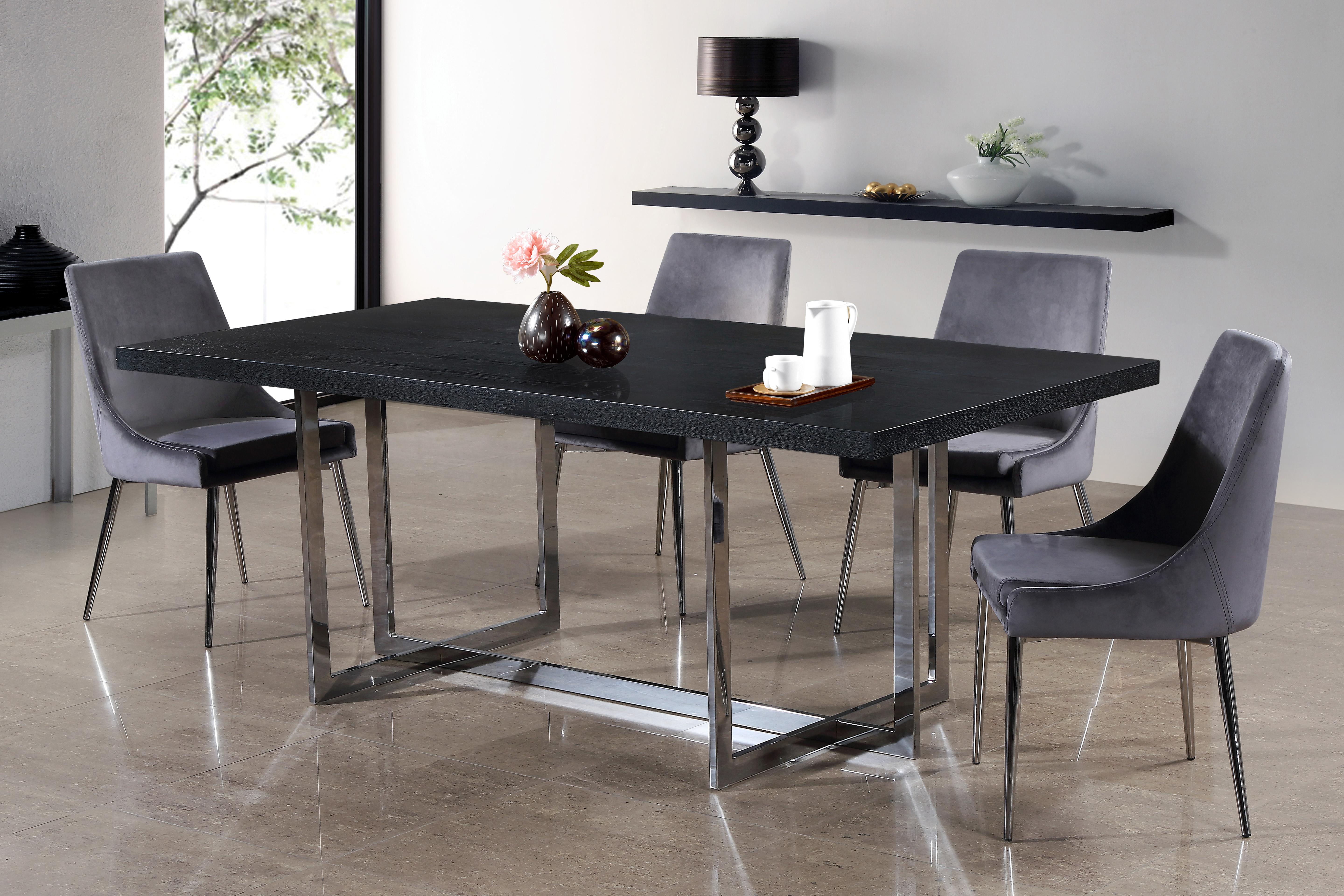 Karina Grey Velvet Dining Chair - Image 10
