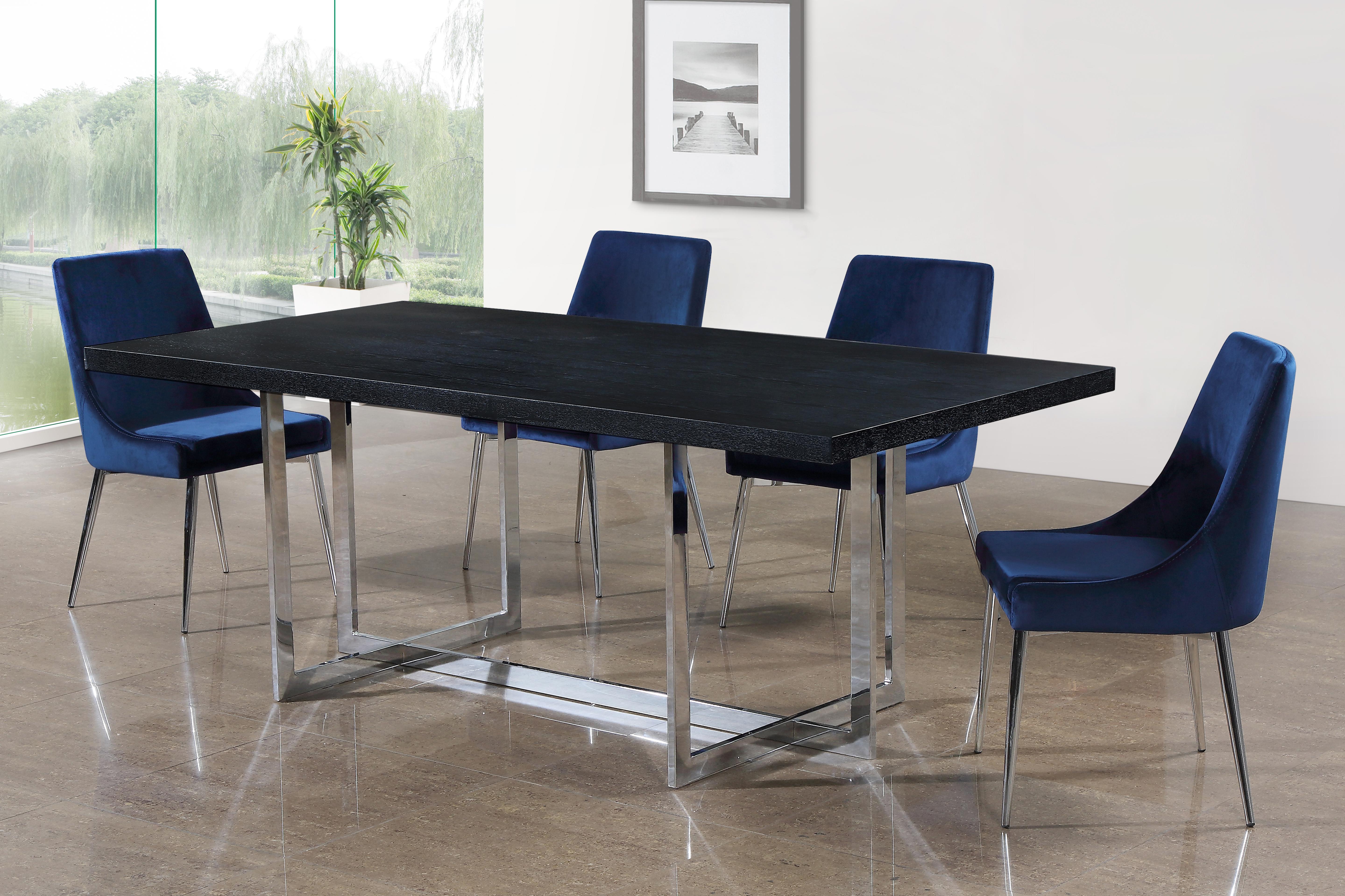 Karina Navy Velvet Dining Chair - Image 10